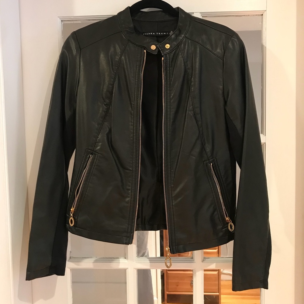 Ivanka Trump faux leather jacket Size S